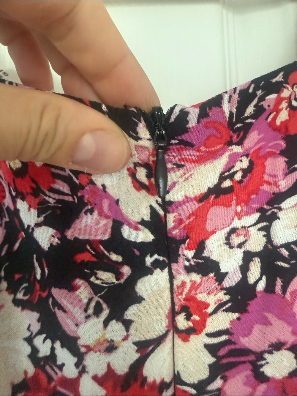 MANGO Woman’s Floral Pink Maxi Dress with Ruffle Hem size Small - Picture 7 of 9